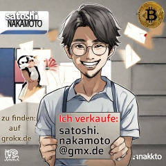 Einmalige Gelegenheit: Die exklusive E-Mail-Adresse satoshi dot nakamoto at gmx.de zu verkaufen!